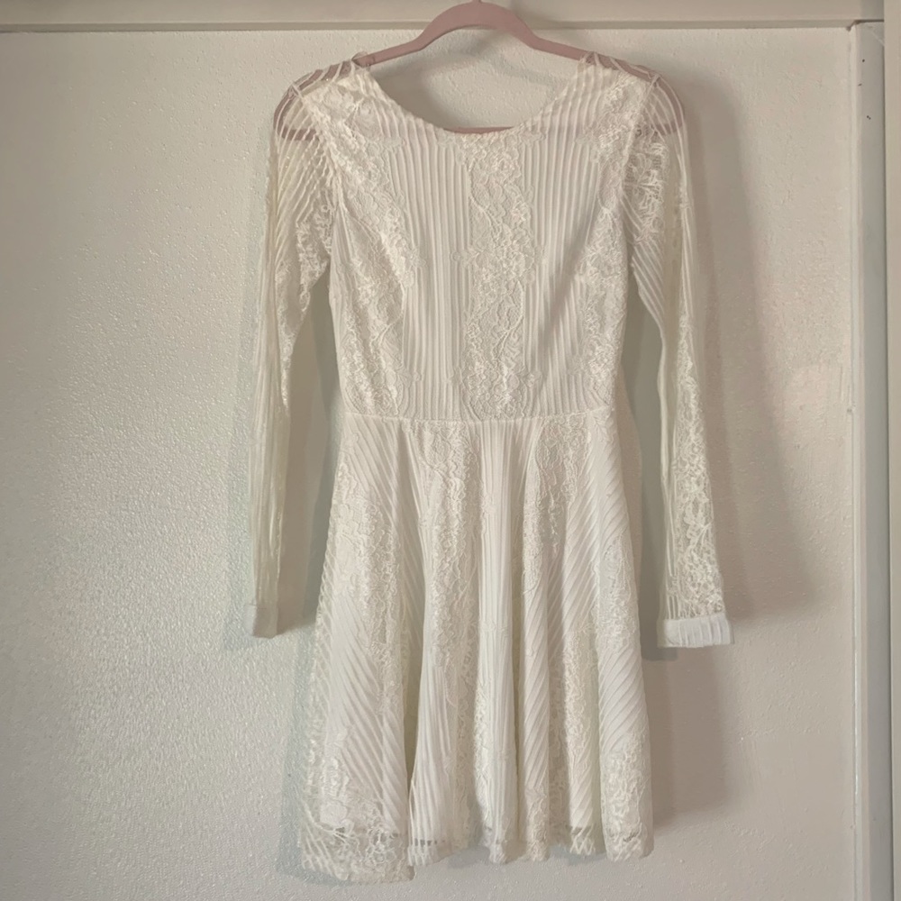 White Long Sleeve Dress